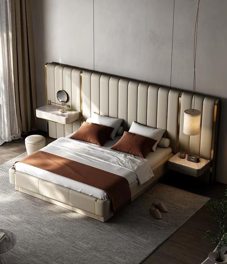 Luxury leather bed